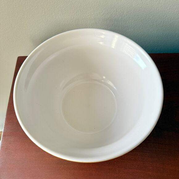 Rare Over and Back Large Yellow Ribbed Stoneware Nesting Mixing Bowl OB3 - Picture 5 of 10